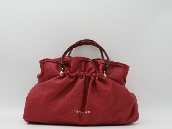 ERMANNO FIRENZE BORSA MANO/TRACOLLA ARRICCIATA COL.ROSSO - immagine 3