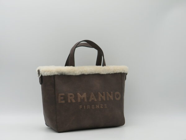 ERMANNO FIRENZE BORSA A MANO/TRACOLLA ECO PELLICCIA T.MORO - immagine 2