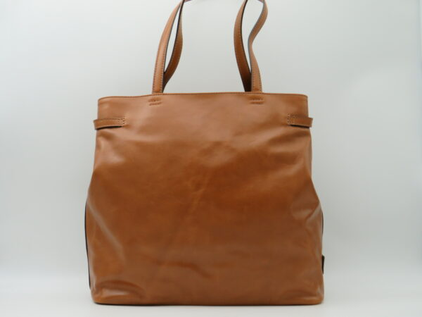 GIANNI CHIARINI SHOPPING GRANDE PELLE LISCIA CUOIO - immagine 3