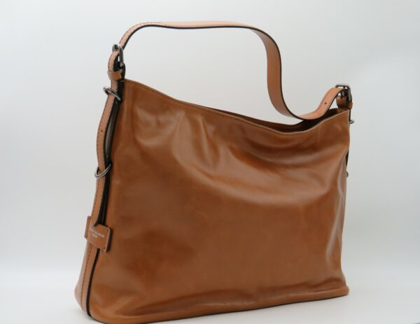 GIANNI CHIARINI SOTTOBRACCIO/TRACOLLA GRANDE PELLE LISCIA CUOIO - immagine 2