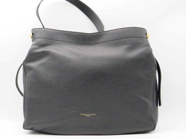 GIANNI CHIARINI SOTTOBRACCIO/TRACOLLA PELLE MARTELLATA NERO