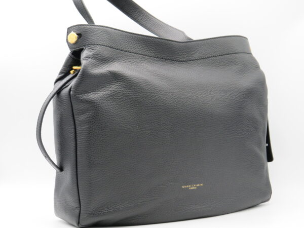 GIANNI CHIARINI SOTTOBRACCIO/TRACOLLA PELLE MARTELLATA NERO - immagine 2