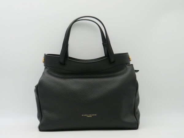 GIANNI CHIARINI BORSA MANO/TRACOLLA PELLE MARTELLATA NERO
