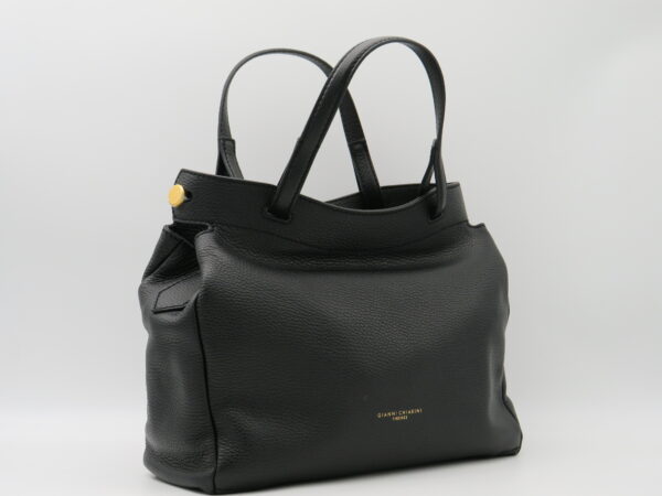 GIANNI CHIARINI BORSA MANO/TRACOLLA PELLE MARTELLATA NERO - immagine 2