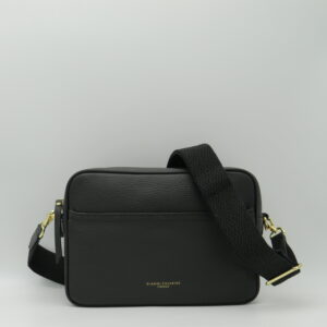 GIANNI CHIARINI TRACOLLA MEDIA PELLE MARTELLATA NERO