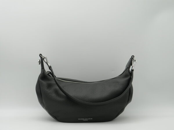 GIANNI CHIARINI SOTTOBRACCIO/TRACOLLA STONDATO PELLE MARTELLATA NERO