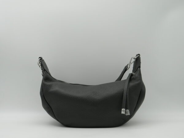 GIANNI CHIARINI SOTTOBRACCIO/TRACOLLA STONDATO PELLE MARTELLATA NERO - immagine 3