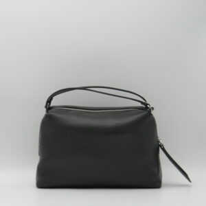 GIANNI CHIARINI BAULETTO BOMBATO MANO/TRACOLLA PELLE MARTELLATA NERO