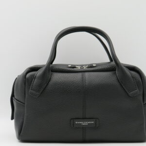 GIANNI CHIARINI BAULETTO PICCOLO MANO/TRACOLLA PELLE MARTELLATA NERO