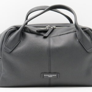 GIANNI CHIARINI BAULETTO GRANDE MANO/TRACOLLA PELLE MARTELLATA NERO