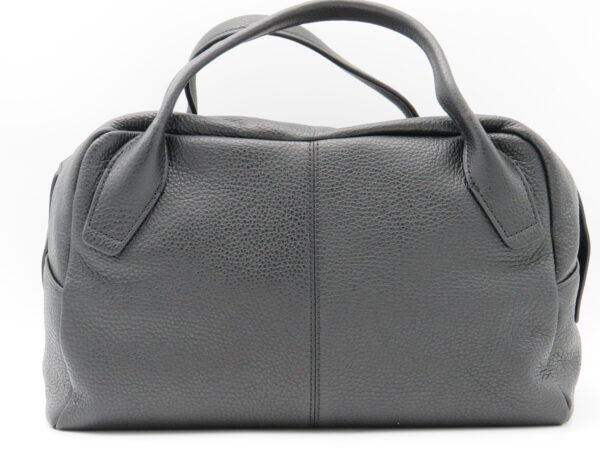 GIANNI CHIARINI BAULETTO GRANDE MANO/TRACOLLA PELLE MARTELLATA NERO - immagine 3