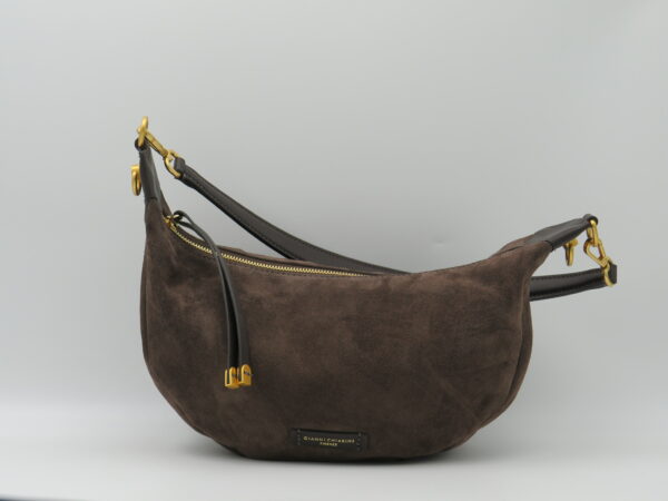 GIANNI CHIARINI SOTTOBRACCIO7TRACOLLA CAMOSCIO MOKA