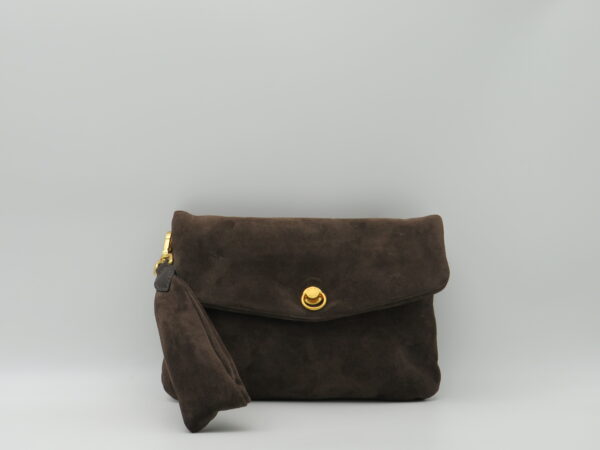 GIANNI CHIARINI POCHETTE/TRACOLLA CAMOSCIO MOKA