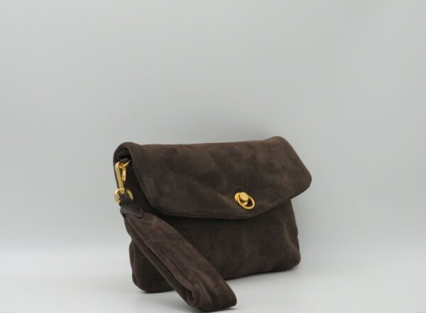 GIANNI CHIARINI POCHETTE/TRACOLLA CAMOSCIO MOKA - immagine 2