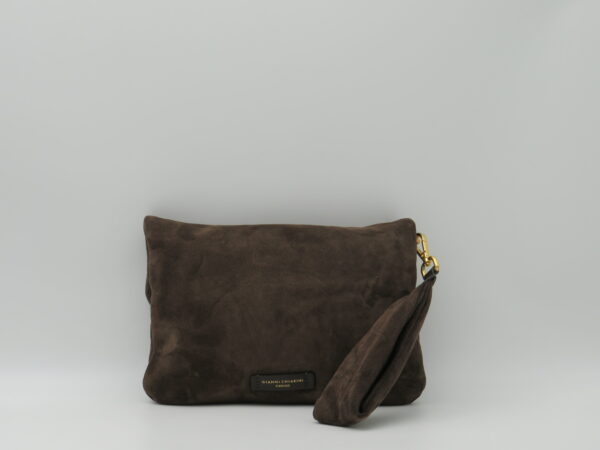 GIANNI CHIARINI POCHETTE/TRACOLLA CAMOSCIO MOKA - immagine 3