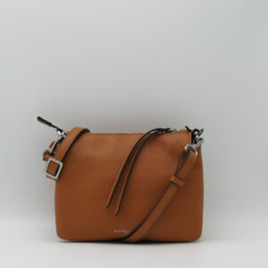 GIANNI CHIARINI TRACOLLA 3 SOFFIETTI IN PELLE MARTELLATA CUOIO