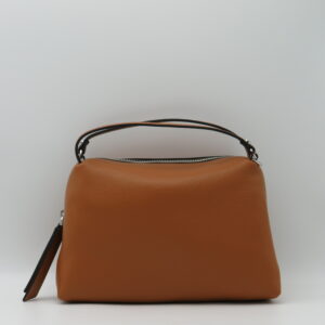 GIANNI CHIARINI BAULETTO BOMBATO MANO/TRACOLLA IN PELLE CUOIO