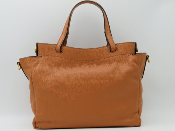 GIANNI CHIARINI BORSA  A MANO CON TRACOLLA IN PELLE MARTELLATA CUOIO - immagine 3