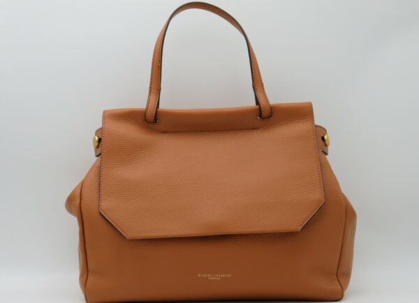 GIANNI CHIARINI BORSA A MANO CON TRACOLLA IN PELLE CUOIO
