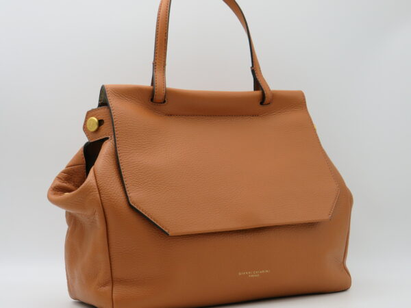 GIANNI CHIARINI BORSA A MANO CON TRACOLLA IN PELLE CUOIO - immagine 2