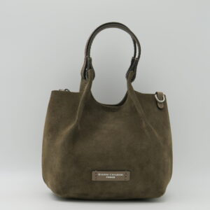 GIANNI CHIARINI BORSA DUA CAMOSCIO MARRONE