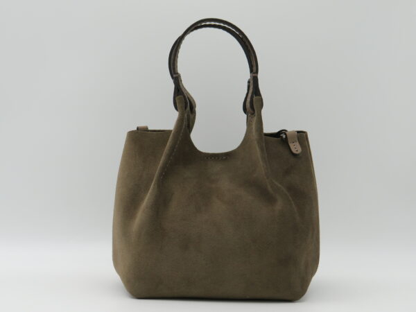 GIANNI CHIARINI BORSA DUA CAMOSCIO MARRONE - immagine 4