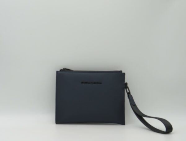 PIQUADRO POCHETTE PICCOLA GOMMATA BLU