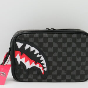 SPRAYGROUND BEAUTY DOPPIA ZIP DAMIER GRIGIO