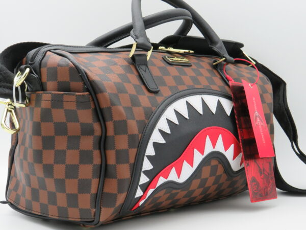 SPRAYGROUND BAULETTO CON TRACOLLA DAMIER MARRONE - immagine 2