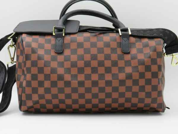 SPRAYGROUND BAULETTO CON TRACOLLA DAMIER MARRONE - immagine 3