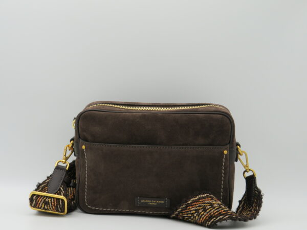 GIANNI CHIARINI TRACOLLA MEDIA CAMOSCIO MOKA