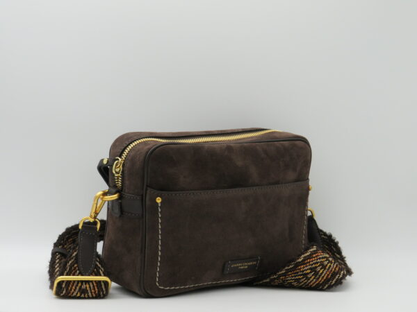 GIANNI CHIARINI TRACOLLA MEDIA CAMOSCIO MOKA - immagine 2