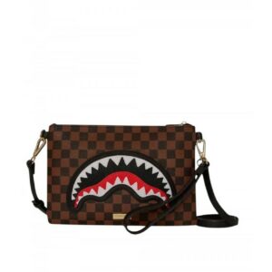 SPRAYGROUND POCHETTE/TRACOLLA DAMIER MARRONE