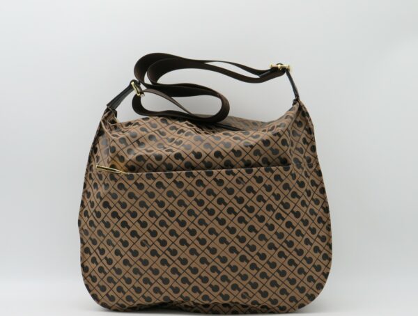 GHERARDINI TRACOLLA MEDIA ZIP FRONTE/RETRO SOFTY MARRONE