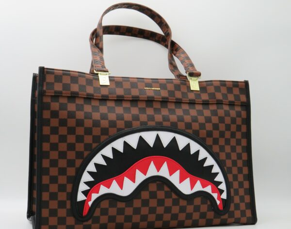SPRAYGROUND SHOPPING GRANDE DAMIER MARRONE - immagine 2