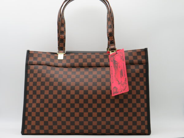 SPRAYGROUND SHOPPING GRANDE DAMIER MARRONE - immagine 3