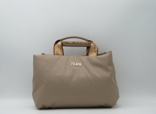 ALVIERO MARTINI 1'CLASSE BORSA PICCOLA MANO/TRACOLLA NYLON TAUPE