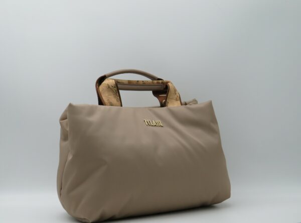 ALVIERO MARTINI 1'CLASSE BORSA PICCOLA MANO/TRACOLLA NYLON TAUPE - immagine 2