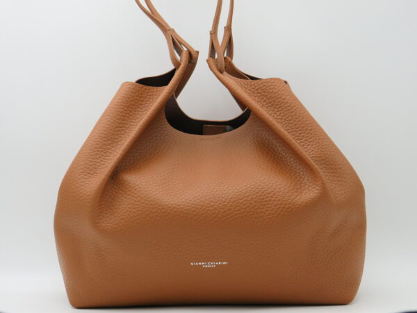 GIANNI CHIARINI SOTTOBRACCIO GRANDE MODELLO DUA PELLE CUOIO