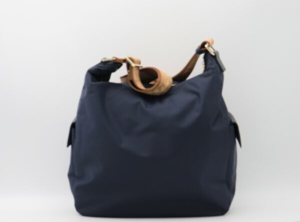 ALVIERO MARTINI 1 CLASSE TRACOLLA GRANDE CON TASCHE LATERALI NYLON BLU - immagine 3