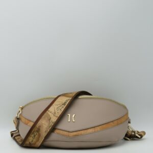 ALVIERO MARTINI 1'CLASSE MARSUPIO IN PELLE TAUPE E GEO