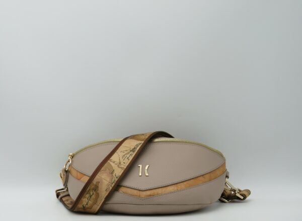 ALVIERO MARTINI 1'CLASSE MARSUPIO IN PELLE TAUPE E GEO