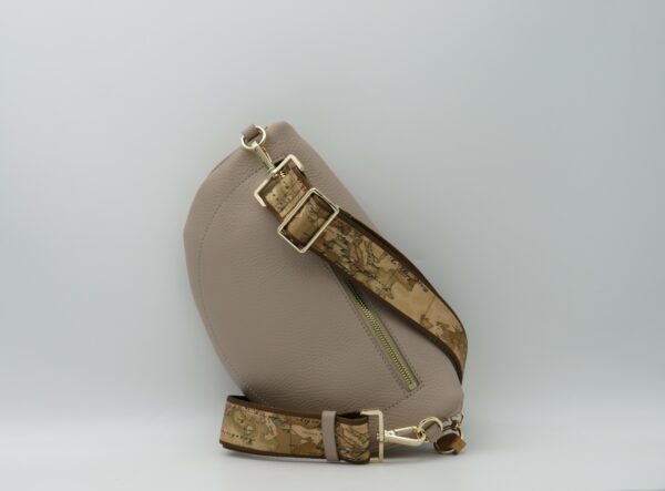 ALVIERO MARTINI 1'CLASSE MARSUPIO IN PELLE TAUPE E GEO - immagine 3