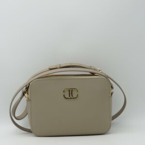 ALVIERO MARTINI 1'CLASSE TRACOLLA DOPPIA ZIP ECOSAFFIANO SABBIA E GEO