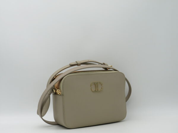 ALVIERO MARTINI 1'CLASSE TRACOLLA DOPPIA ZIP ECOSAFFIANO SABBIA E GEO - immagine 2