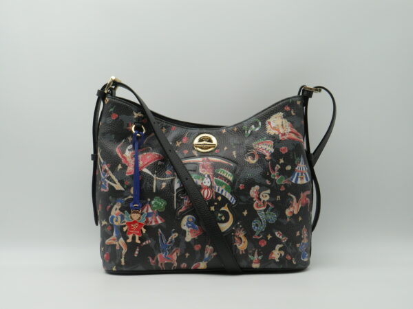 PIERO GUIDI TRACOLLA GRANDE IN PELLE NERA+CIRCUS