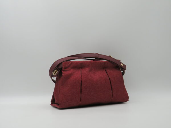 BORBONESE TRACOLLA PICCOLA IN TESSUTO ROSSO MERLOT - immagine 2