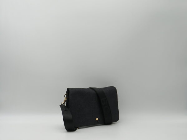 BORBONESE TRACOLLA MINI PORTATELEFONO/PORTACARTE JET NERA - immagine 2
