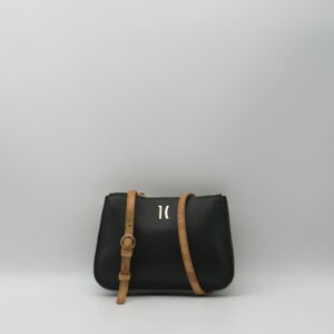 ALVIERO MARTINI 1'CLASSE TRACOLLA PICCOLA IN PELLE NERA+GEO