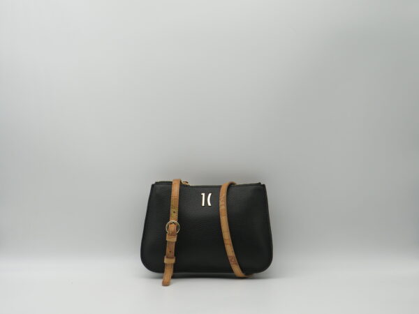 ALVIERO MARTINI 1'CLASSE TRACOLLA PICCOLA IN PELLE NERA+GEO